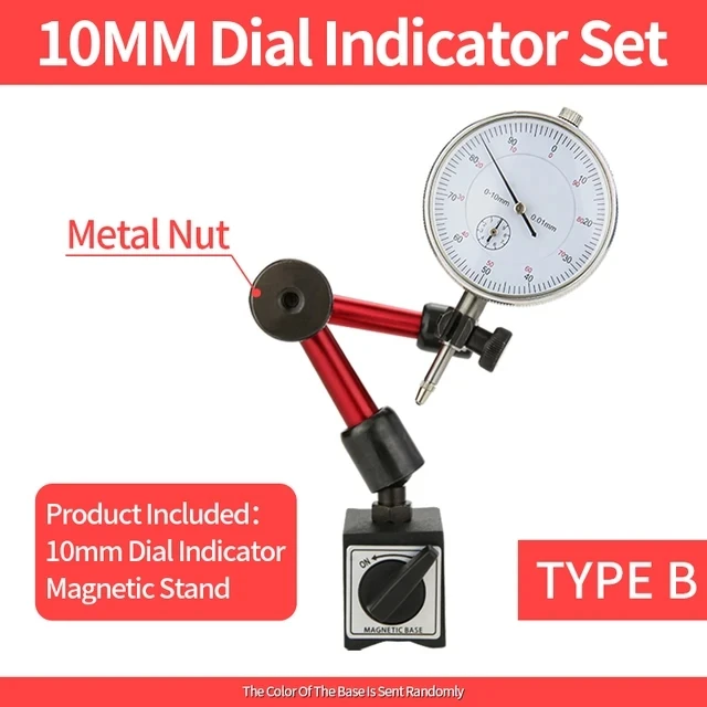 Dial Indicator Magnetic Holder Dial Bore Gauge Magnetic Stand Base Micrometer Measure Tools Hour Type Indicator Comparator Watch