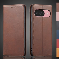 Magnetic attraction Leather Case for Google Pixel 9 Pixel9 Pro Holster Flip Cover Case Wallet Phone Bags Capa Fundas Coque