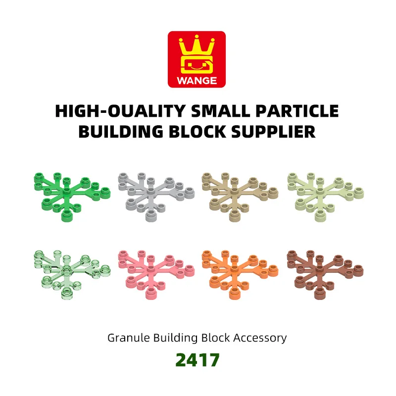 

Wange 2417 100g/76PCS Large Leaf Building Block Moc Color Plant Accessories Compatible Brick Children Toy Assembly Gift plane