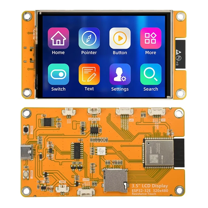 

ESP32 WiFi Bluetooth модуль макетная плата 3,5-дюймовый привод ST7796U с разрешением 320x480 TFT интеллектуальный сенсорный экран-A75P