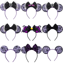 Disney The Little Mermaid Ursula Ear Headband For Adults Halloween Ghost Bat Bows Hairbands Women Girls Party Hair Accessories