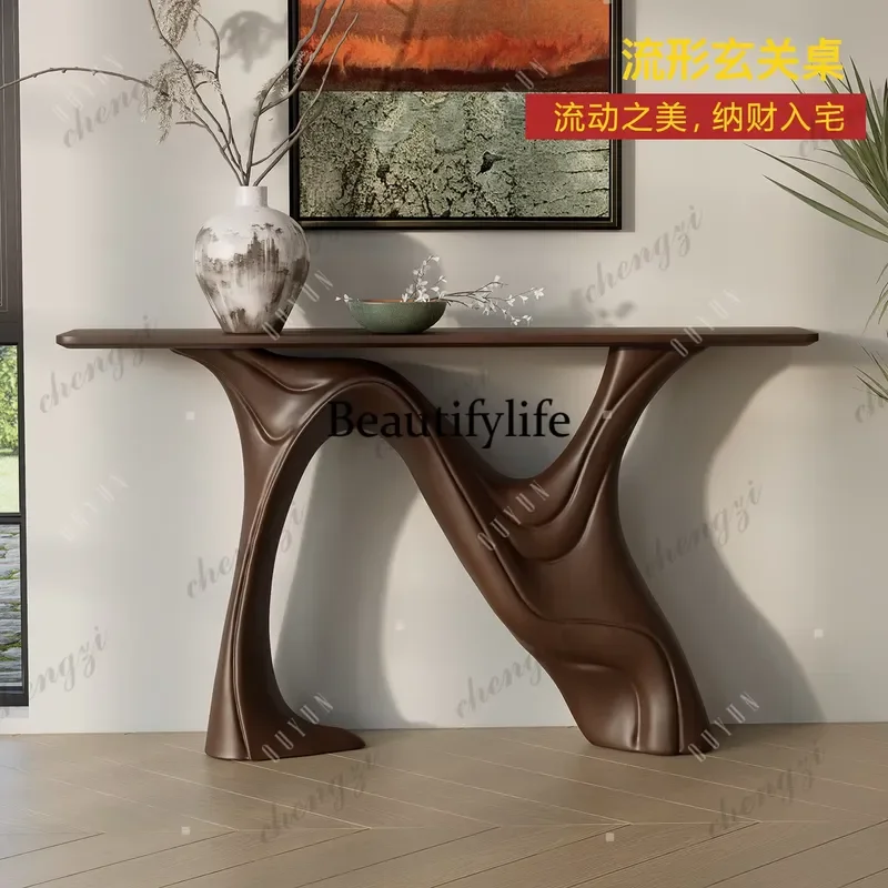 for Manifold Entrance Table New Chinese Light Luxury Facing Door Against Wall End View Table Small Cases