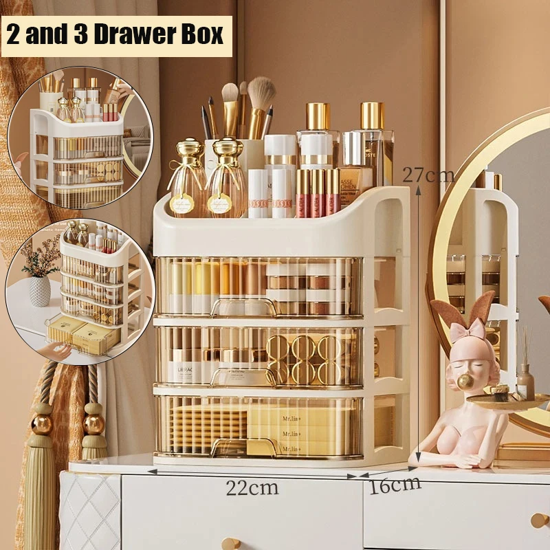 

Cosmetic Organizer Desktop Storage Dustproof Luxury Skincare Mask Lipstick Cross Border Plastic Organizer