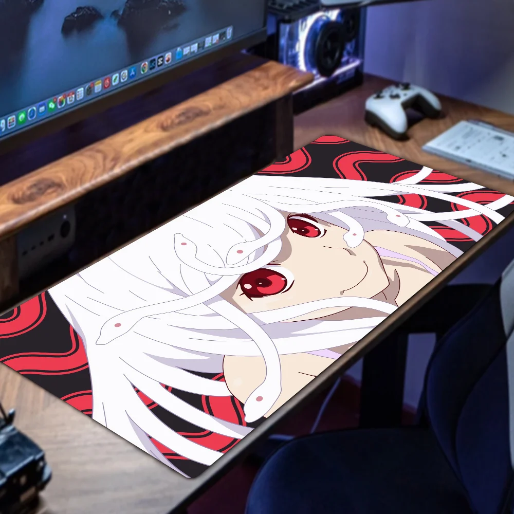 anime girl S-Sengoku Nadeko  Mousepad Mouse Mat Desk Mat With Pad Gaming Accessories Prime Gaming XXL Keyboard Pad