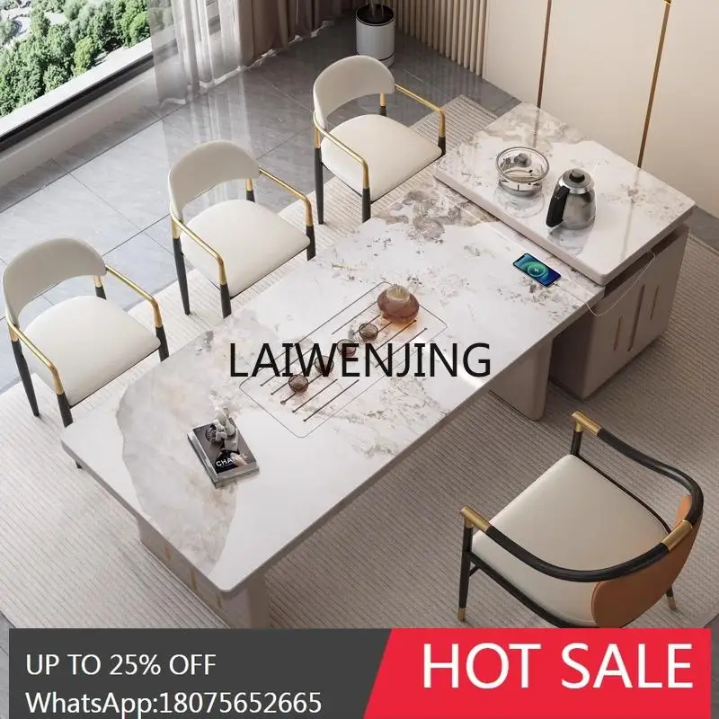 simple rock slab Kung Fu Island Office tea tray integrated tea table and chair combination multi-function