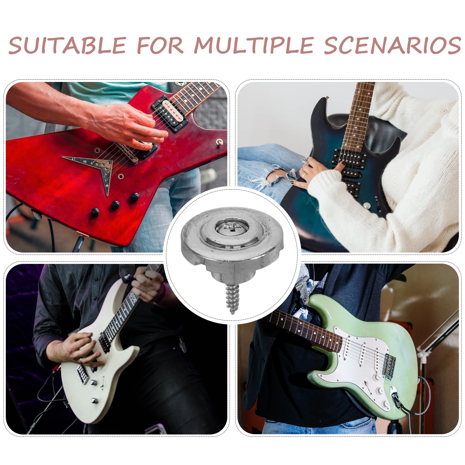 6 قطعة دليل تثبيت شجرة السلسلة أجهزة الغيتار باس للكهرباء باس والجيتار البناء القوي يضمن سلسلة مناسبة