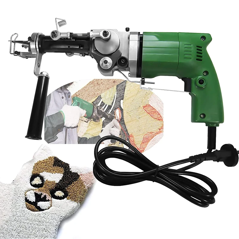 %^2 In 1 Cut Pile Rug Loop Pile Rug Electric Carpet Making For Beginners Rug Weaving Flocking Machine