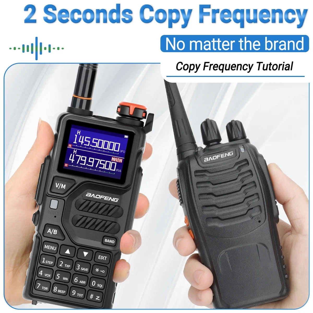 Baofeng UV-K5 Pro Walkie Talkies 12W Air Band Long Range Copy Frequency  DTMF Type-c Charger AM FM Portable Ham Two Way Radio