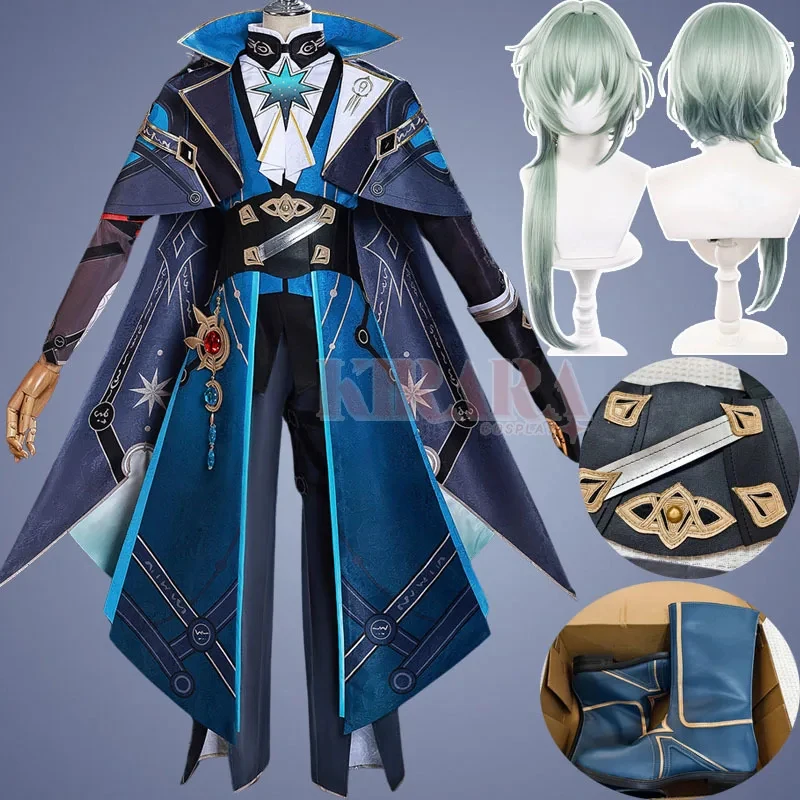 

ABC123Anaxa Costume Wig Hair for Game Star Rail Anaxa Cosplay Shoes Anime Events Comic Con Men Role Play Outfi3;b,6/k'5;