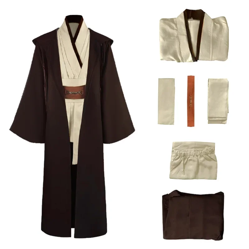 Obi Wan Kenobi disfraz de Cosplay estrella y guerra bata Jedi traje trajes de Halloween ropa mujeres hombres de talla grande 3XL