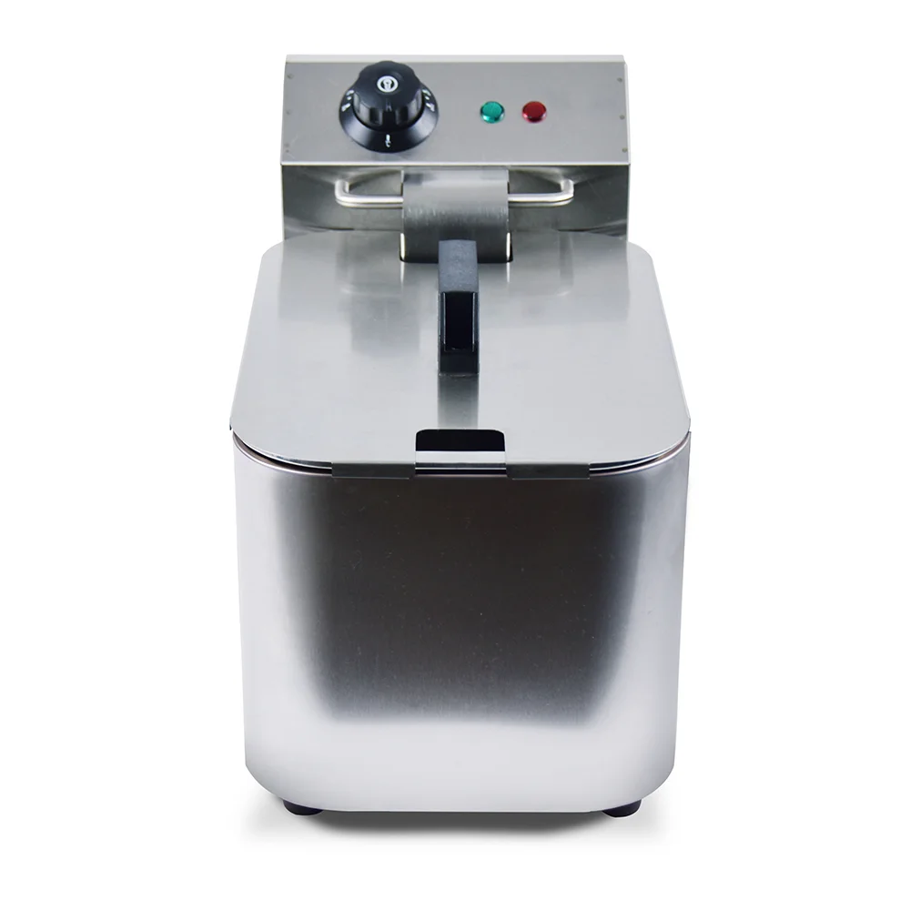 

Electric Deep Fryer Commercial Household Deep Fryer 4L Oil Capacity Rectangle Stainless Steel