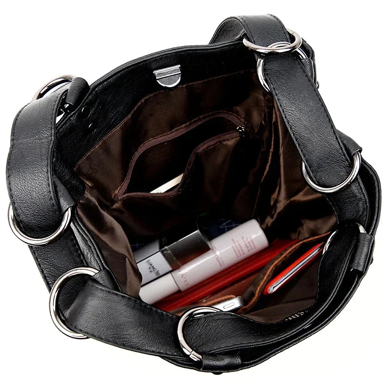 Multifunction Women Vintage Shoulder Bag Ladies Rucksack Large Capacity Travel Bag Sac A Dos Preppy Women Leather Backpacks