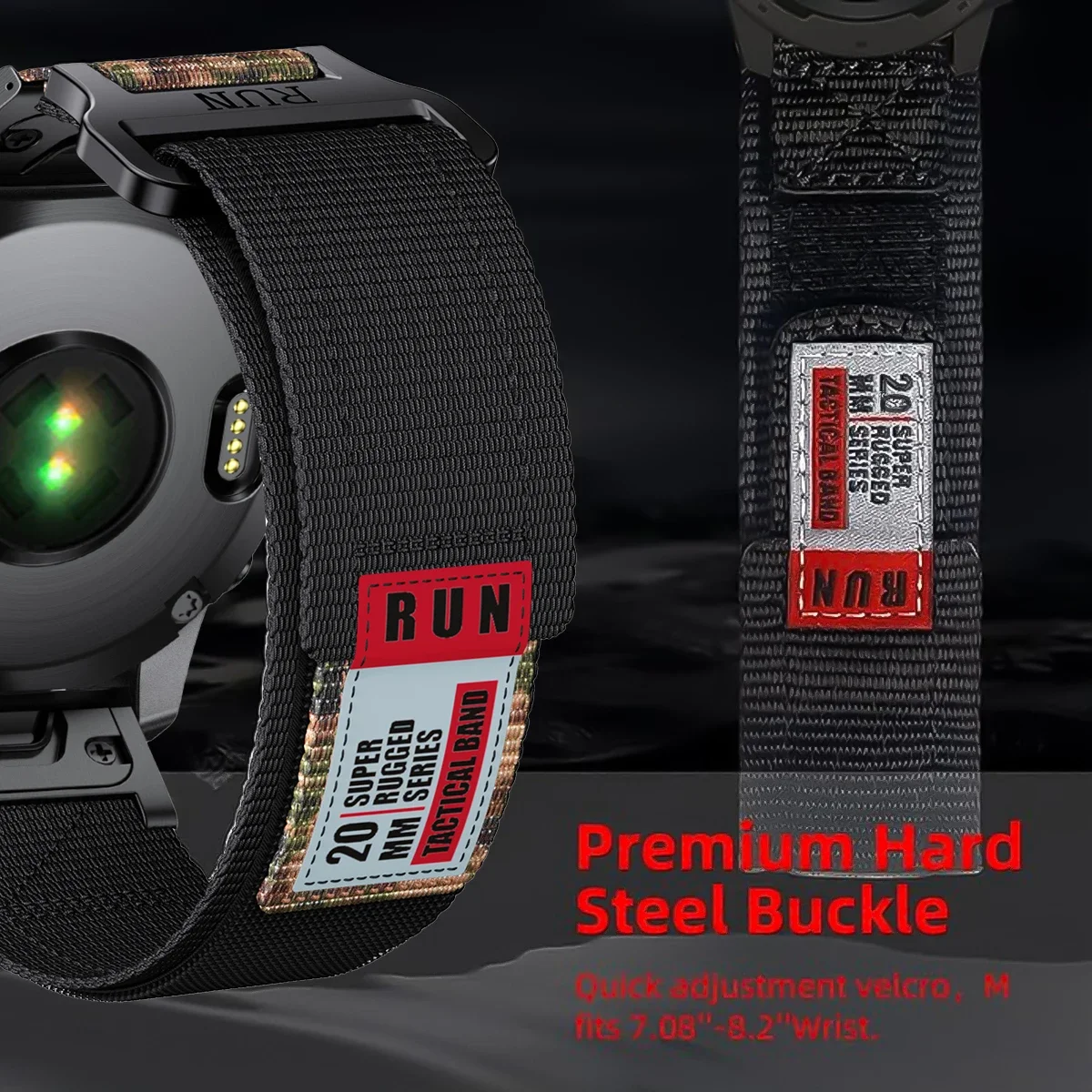 Garmin 20 22 26mm 나일론 루프 스트랩 5 Plus 6 7Pro Easy Fit 손목 밴드 시계 밴드 Fenix ​​6x 7XPro 5XPlus 3 팔찌 Tactix7 벨트