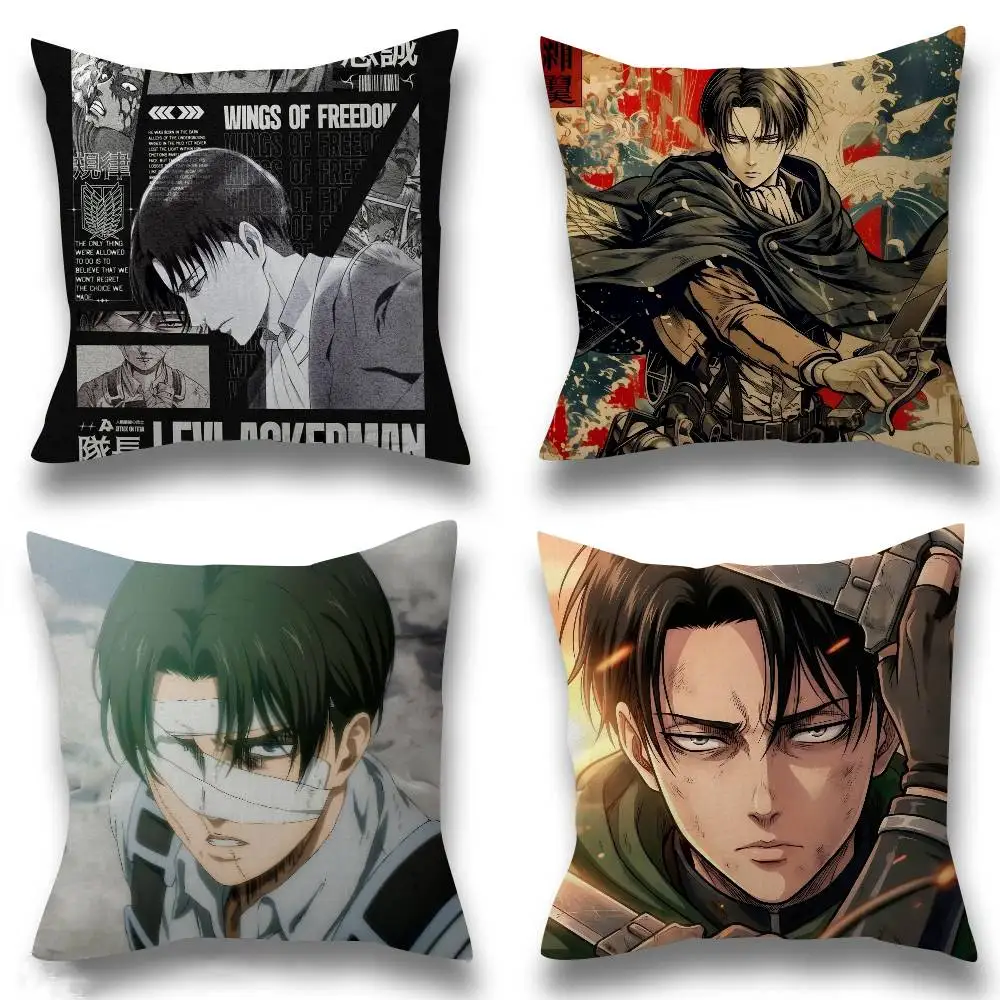 

Наволочка для подушки с изображением Леви Аккермана из аниме «Атака Титанов», для гостиной, дивана, домашнего декора, на заказ