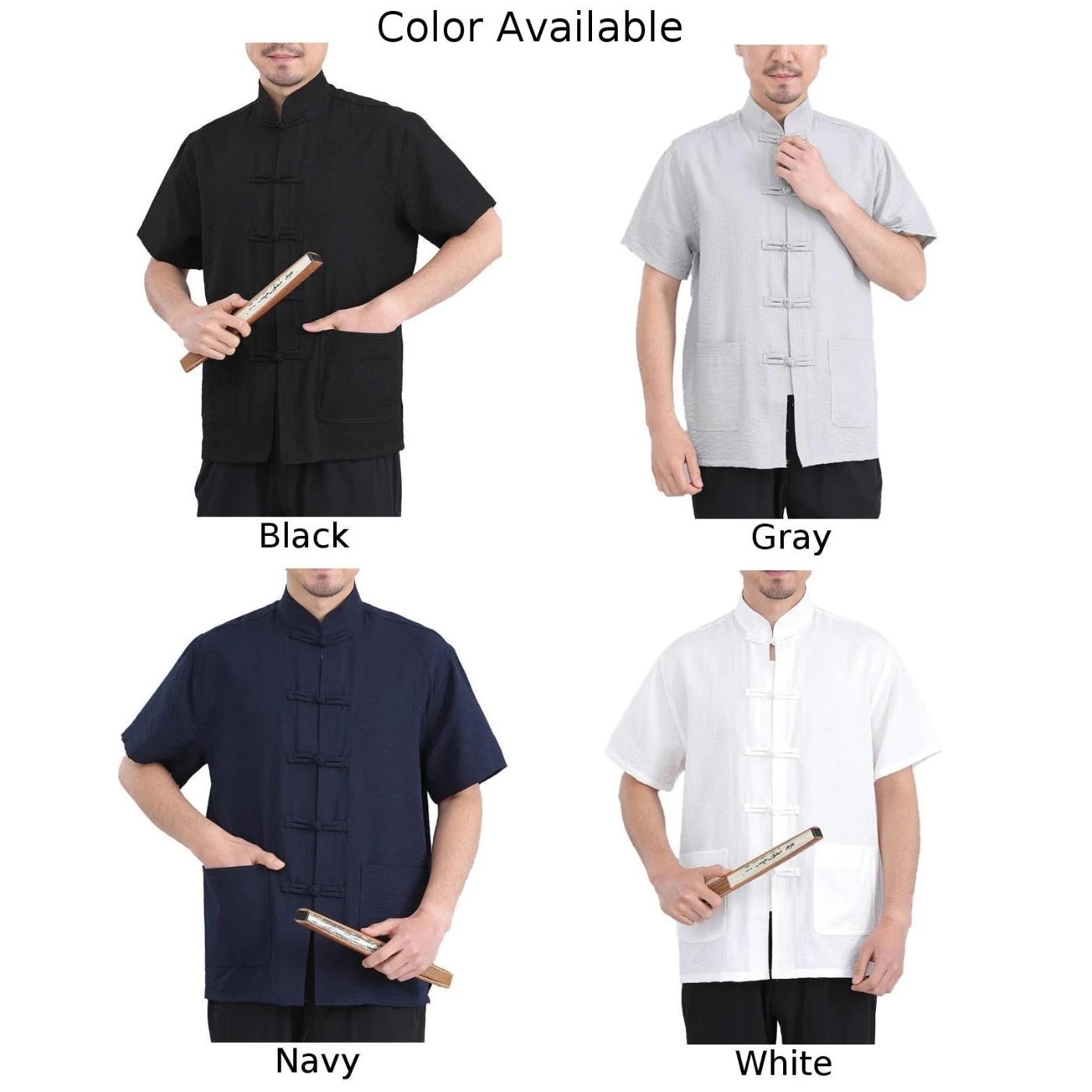 Abrigo tradicional chino de Kung Fu para hombre, Chaqueta de traje Tang, camisa de lino y algodón, blusa