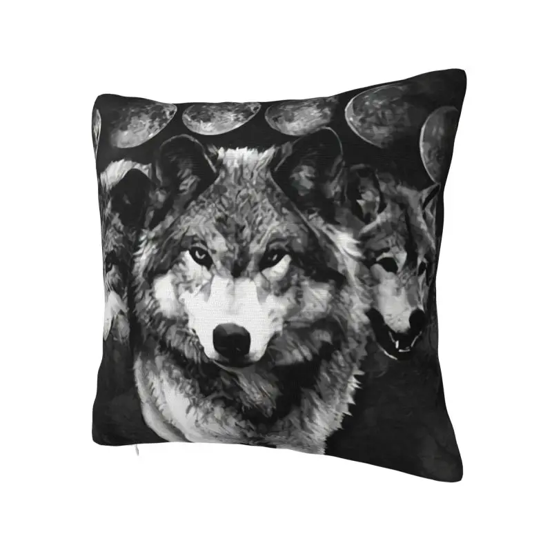 Custom Animal Spirit Guides Cushion Cover 40x40cm Wolf Family Soft Nordic Pillows Decoration Salon