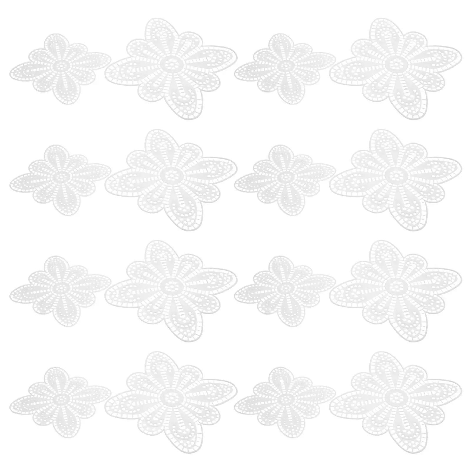 16Pcs Flexible Waterproof Plastic Mesh Canvas Sheets Petal Shape for Handbag Embroidery Mesh Fabric Sheets for Crafts