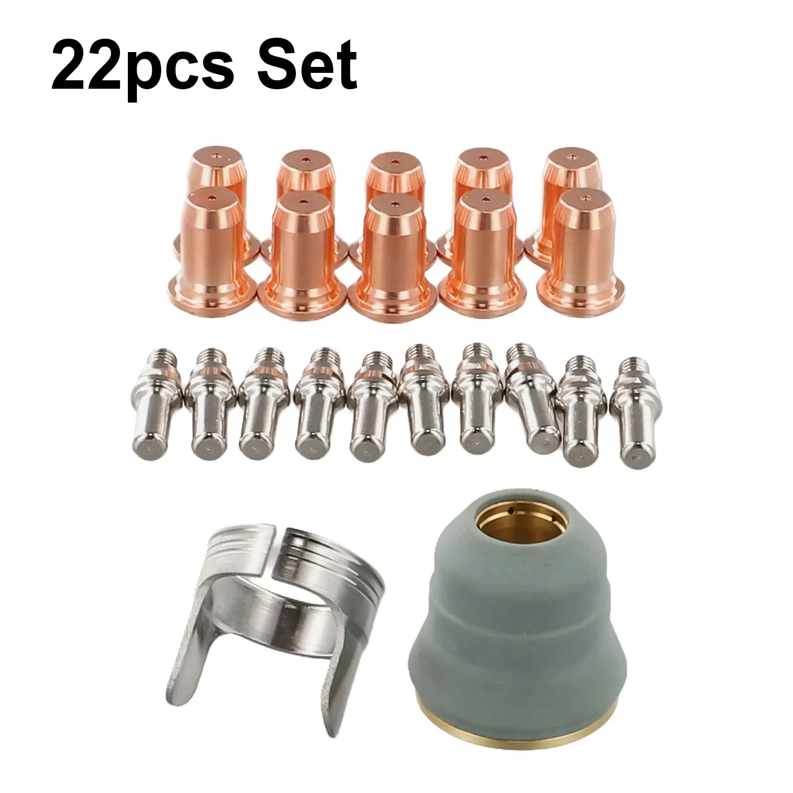 

22pcs For IPT-60 PT-60 IPT-40 PT40 Plasma Cutting Consumables Electrode Tip Cup Plasma Cutting Consumables Electrode Tip Cups