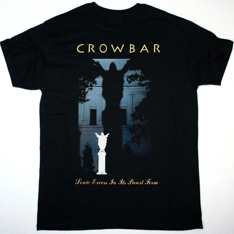 T-shirt CROWBAR manica corta in cotone nero donna uomo tutte le taglie dalla S alla 2345XL BE667