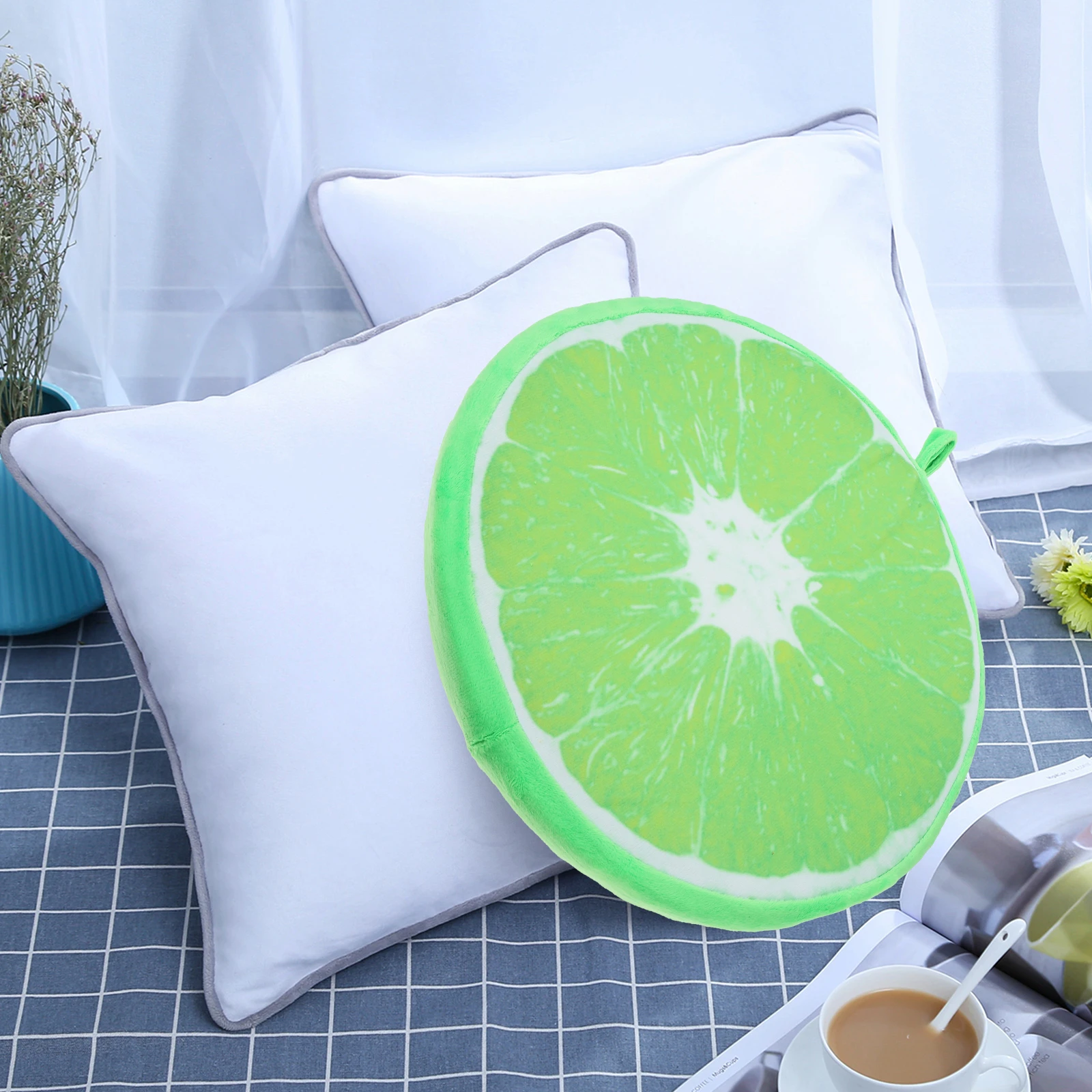 

33cm Fruit Seat Cushion Pillow 3D Printed Soft Detachable Cover Comfortable for Home Office Sofa Chair Relaxation