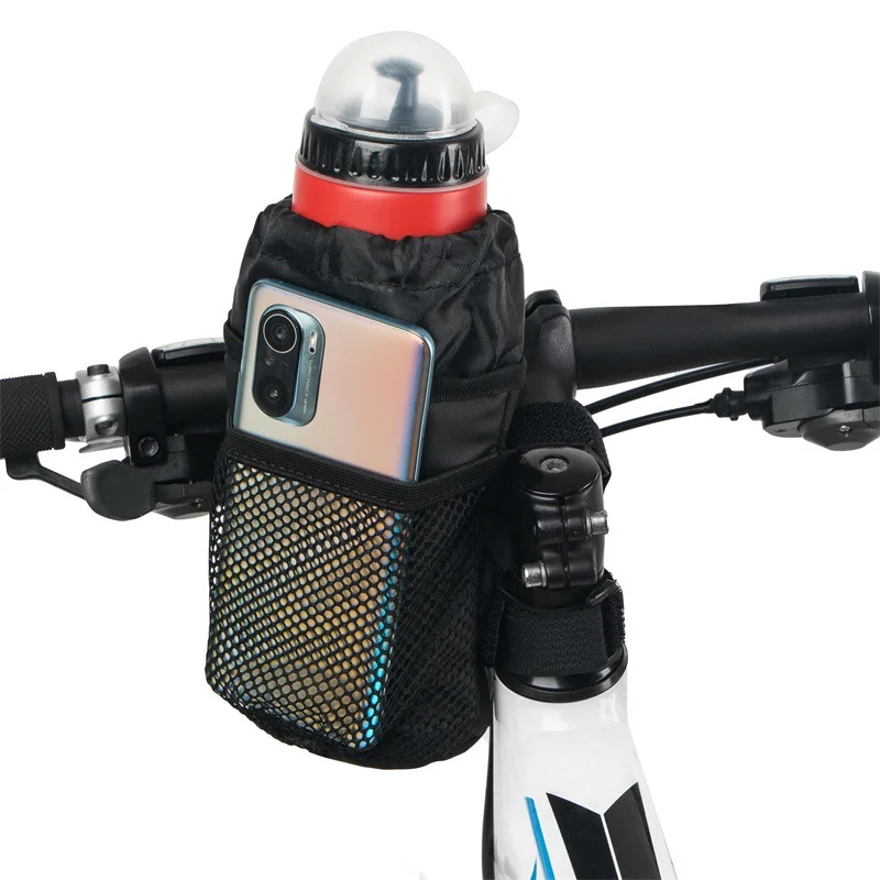 

Bike Handlebar Water Bottle Holder Baby Cart Cup Holder Waterproof Scooter Hanging Drink Pouch Bag for Outdoor Cycling Mount