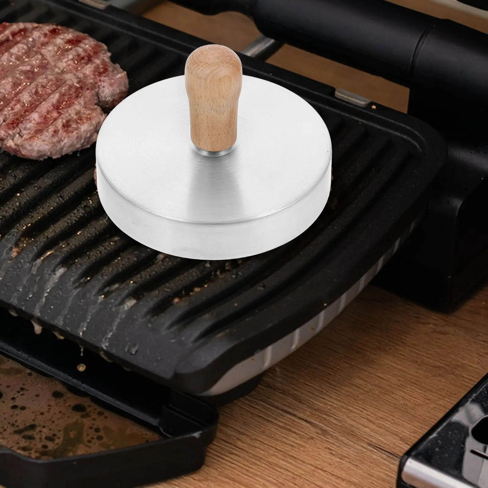 Stainless Steel Round Meat Press 304 Grade Burger Patty Shaper for Homemade Burgers Griddle Bbq Smash Burger Press Kit Hamburger