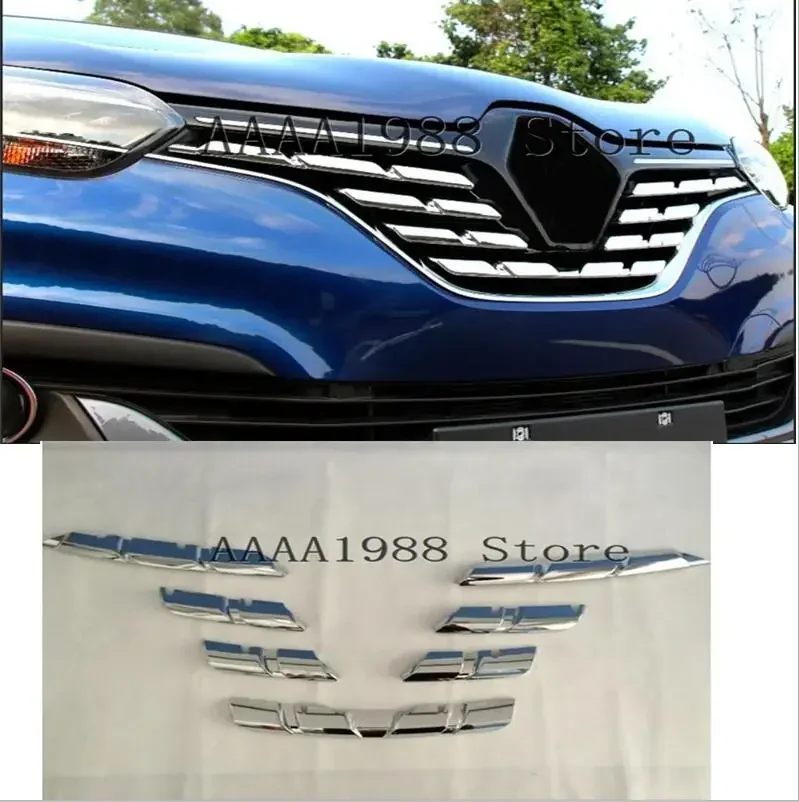 

for Renault Kadjar 2018 2017 2016 2015ACCESSORIES CAR FRONT GRILLE RACING GRILLS ABS Chrome Front Center Grille Grill Cover