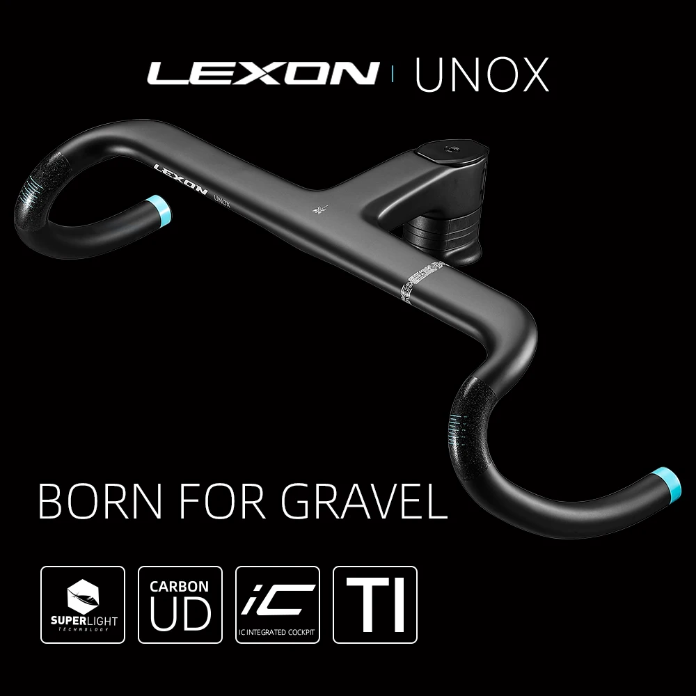 2025 LEXON Gravel Lenker Kohlefaser Rennrad Exotropismus Lenker 28,6 mm Integrierte Fahrrad Bent Bar Radfahren Fahrradteile