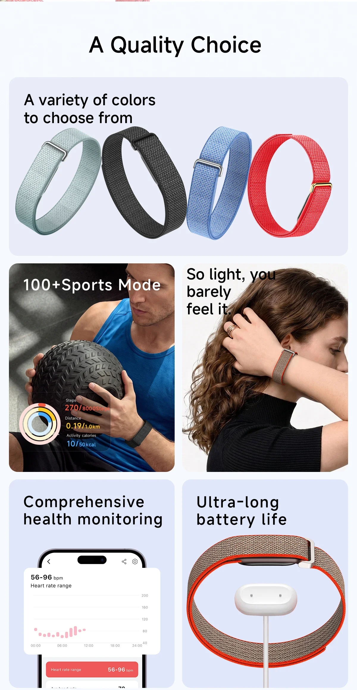 2026 Neues VWAR AIR Ultra Smart Band 20 Tage Akkulaufzeit 1ATM Wasserdicht 24/7 Herzfrequenz Stress Schlaf Fitness-Tracker Smart-Armband – Detail 2