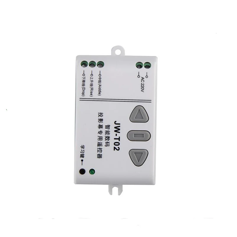 JW-T02 AC 220V Motor Wireless Remote Control Switch UP Down Stop Tubular Motor Controller Motor Forward Reverse TX RX Latched