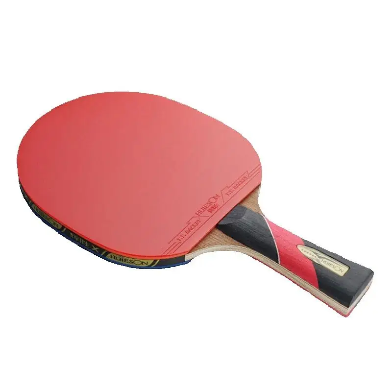 Huieson 5-sterren 6-sterren carbon fiber tafeltennisbat met noppenrubber en tas