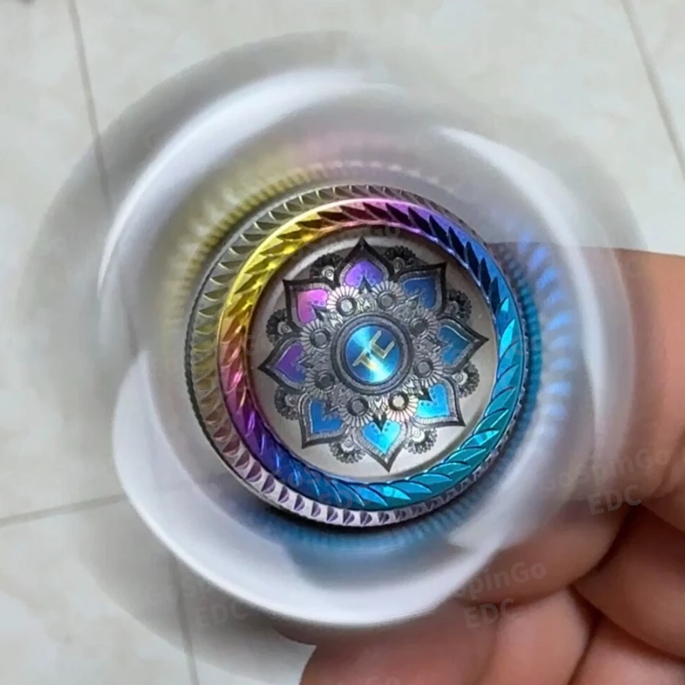 سبينر فيدجت يونيفرس EDC ساندان من الفولاذ المقاوم للصدأ بتشطيب آلي، ألعاب فيدجت للبالغين، سبينر فيدجت لتخفيف القلق