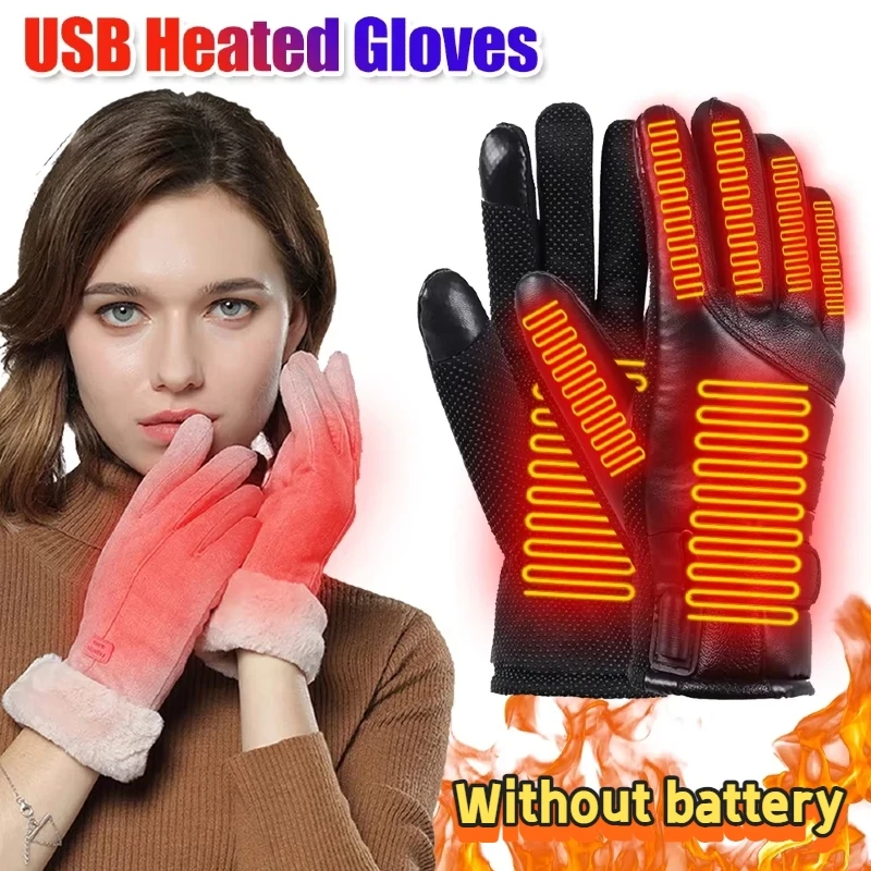 Gants de neige chauffants électriques pour hommes et femmes, mitaines métropolitaines, chargement USB, ski d'hiver, snowboard, écran tactile