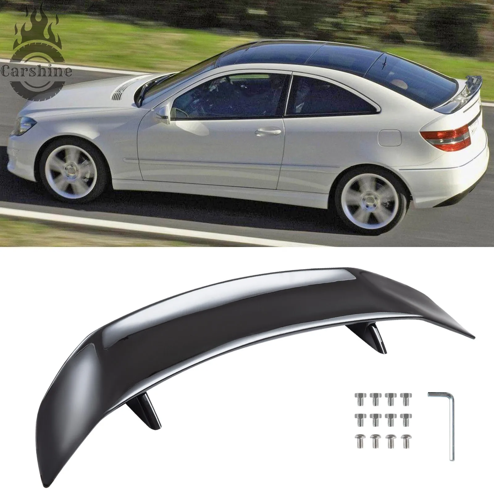 

Спойлер на заднюю дверь багажника 47 дюймов, глянцевый черный, для Mercedes Benz CL203 Coupe 2009 года