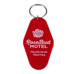 ROSE Flower MOTEL HOTEL KeyChain Keyring Tag Key Chains TV Show The Office Fans Funny Accessory