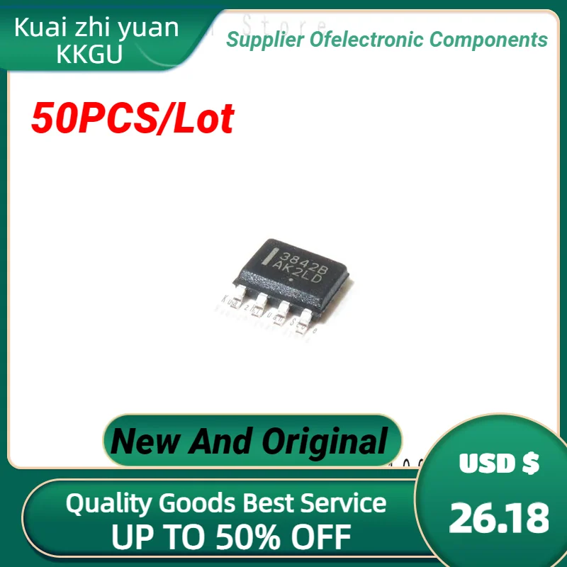 

50PCS/Lot New And Original UC3842BD1R2G SOP8 UC3842AD8TR UC3842B SOP-8 UC3842BN DIP8 Chipset Quality Goods