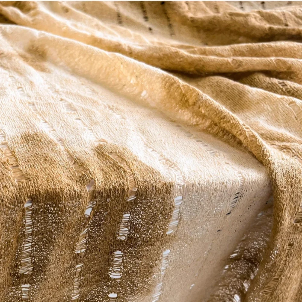 

Making Old Fine Knitted Cotton Linen Fabric for Creative Tie Dyeing Half Skirt Clothing Designer Fabrics By Meter Cloth Sewing