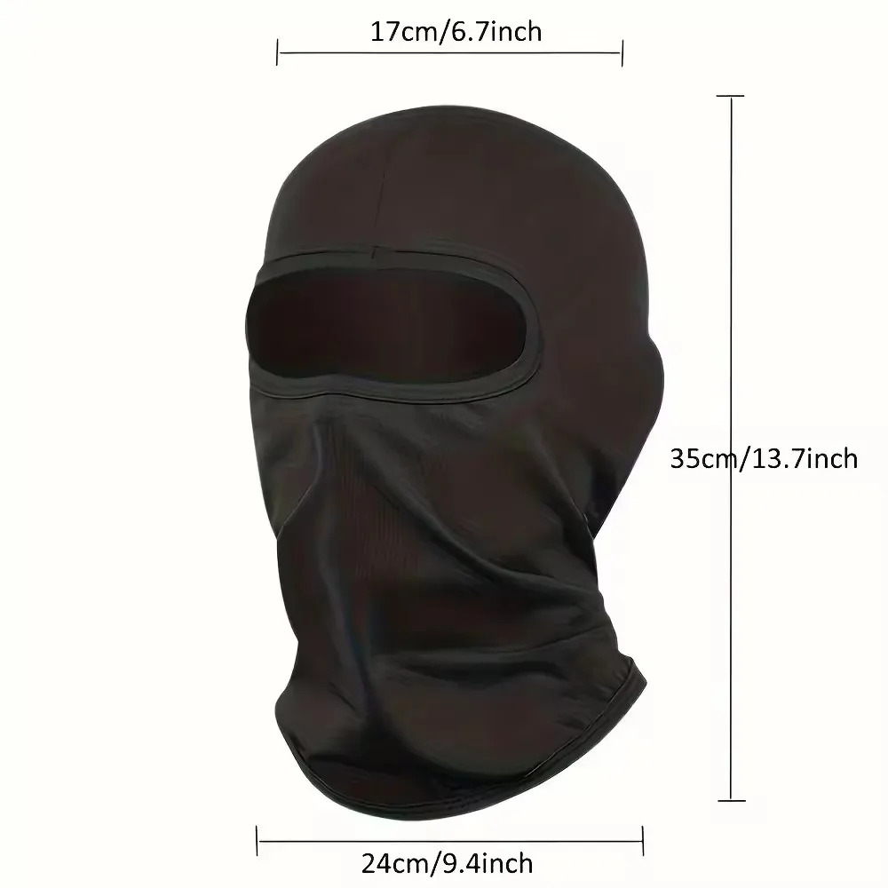1-teilige/schnell trocknende Sturmhaube, Sport-Vollgesichtsmaske, weiche, atmungsaktive Mützen, Fahrradhelm-Innenfutter, Laufen, Wandern, Angeln, Kappen – Detail 4