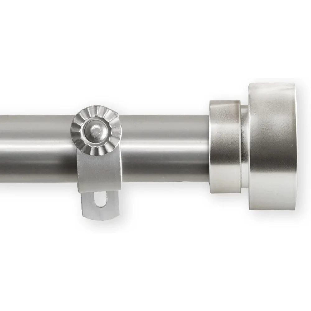 Zestaw podwójnych karniszy 30-50 cm do montażu z jednej strony, wykończenie satynowym niklem - nowoczesny wystrój domu