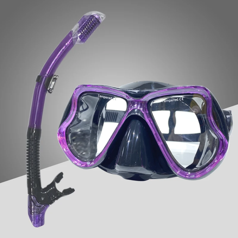 Tauchmasken für Erwachsene, Schnorchel-Atemschlauch-Set, Brille für Damen und Herren, rutschfeste Schnallenmasken – Detail 20