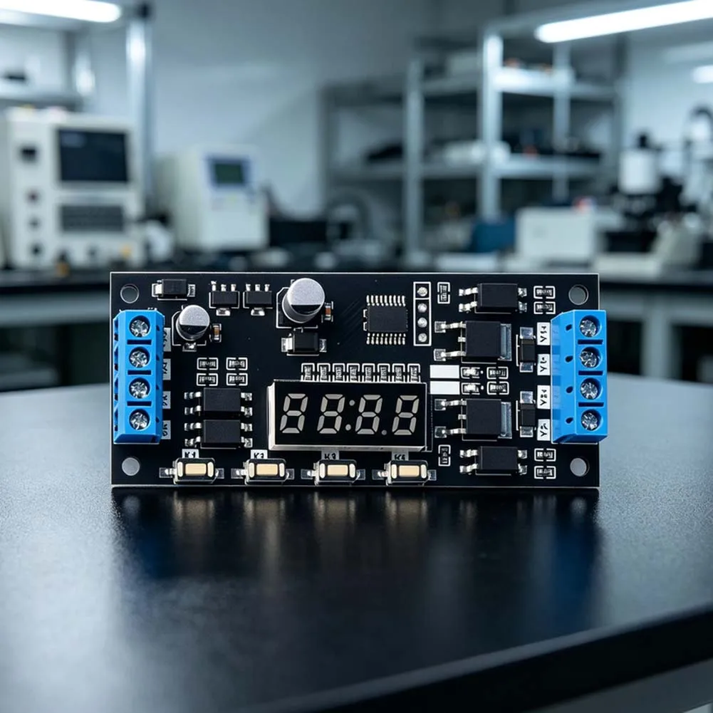 Timer Switch Module with Dual MOSFET Outputs for DC7-30V Input Voltage Controlling Motor LED Lamp Pump and Solenoid Valve Loads