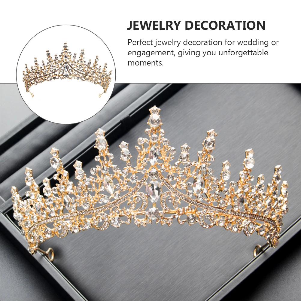 

Elegant Crystal Bridal Hair Decor Bridal Elegant Crown Lightweight Wedding Dress Accessories Birthday Party Headdress