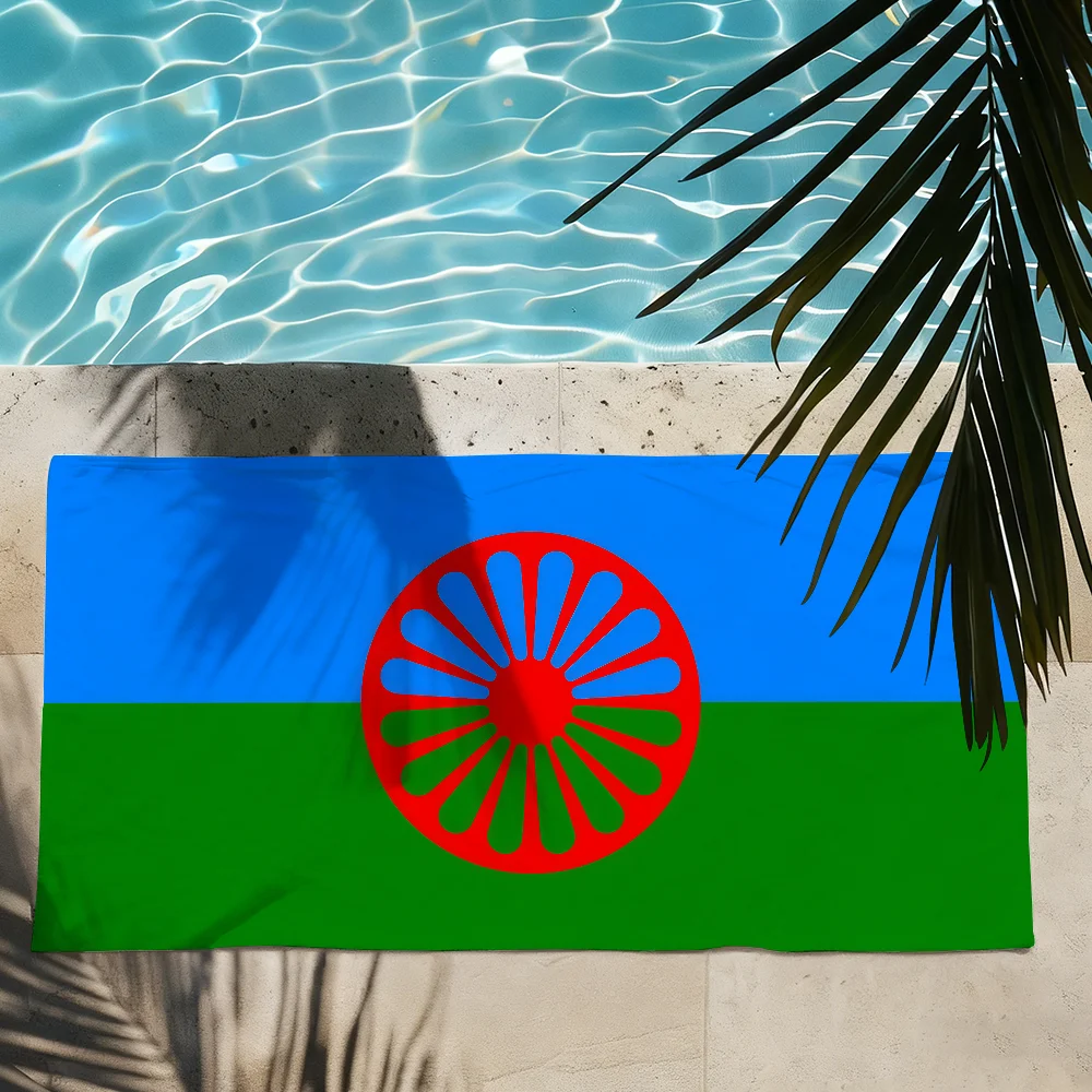 Gypsy Flag Logo Towel Quick Drying Beach Towels Are Suitable For Swimming Pools Camping Yoga And The Gym