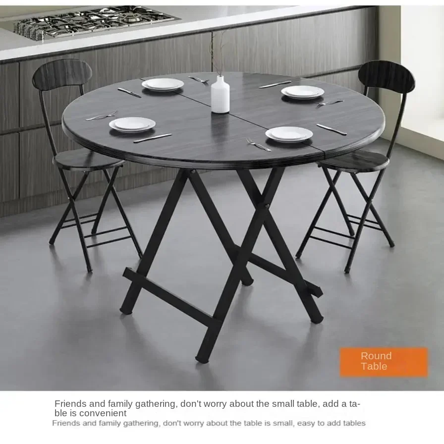 Furniture Round  Folding Home   Simple Dining Table Small Apartment  Round  Portable Dining Table