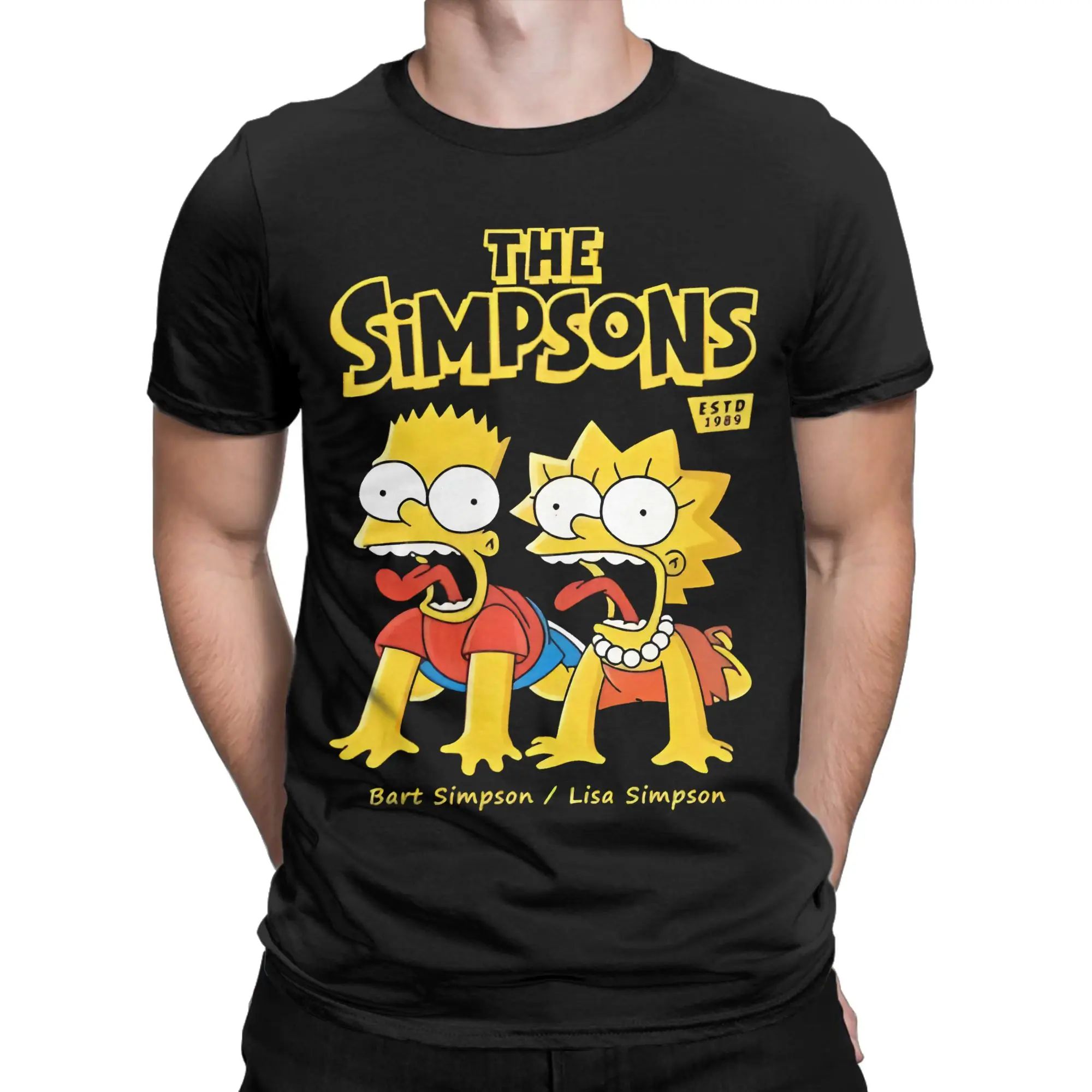 The S-Simpsons Funny Cartoon  T Shirt For Men Women Cotton Tops Casual  Round Neck Short Sleeve