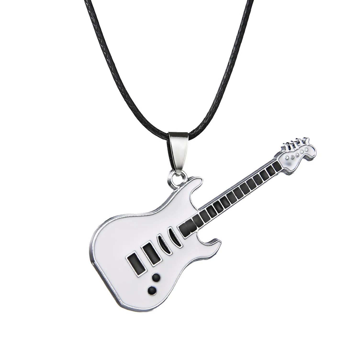 High Quality Stainless Steel Necklaces For Men Women Feather Flame Guitar Cross Pendant Necklace Jewelry Wholesale Dropshipping