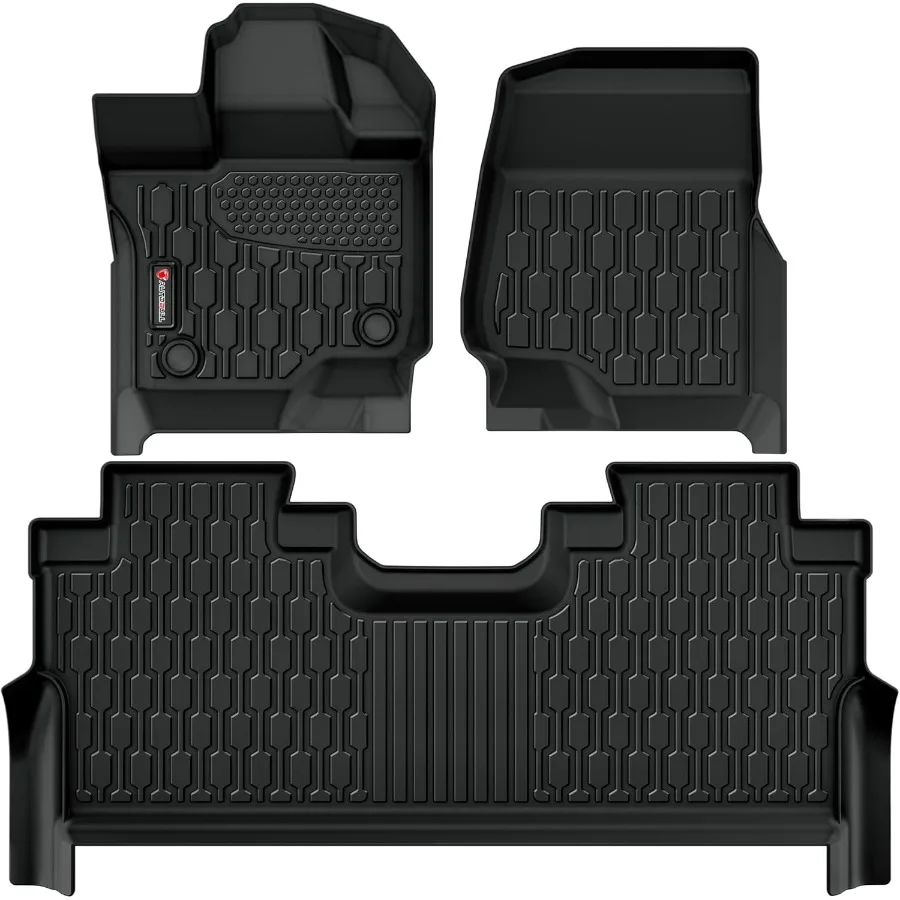 

Floor Mats Compatible with F150 F150 Lightning SuperCrew Rear with Fold Flat Storage 20212025 All Weather TPE Floor Liners Cust