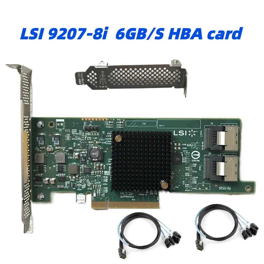 

LSI SAS 9207-8i IT-режим HBA SATA SAS 6 Гбит/с PCI-E 3.0 Карта адаптера хост-шины