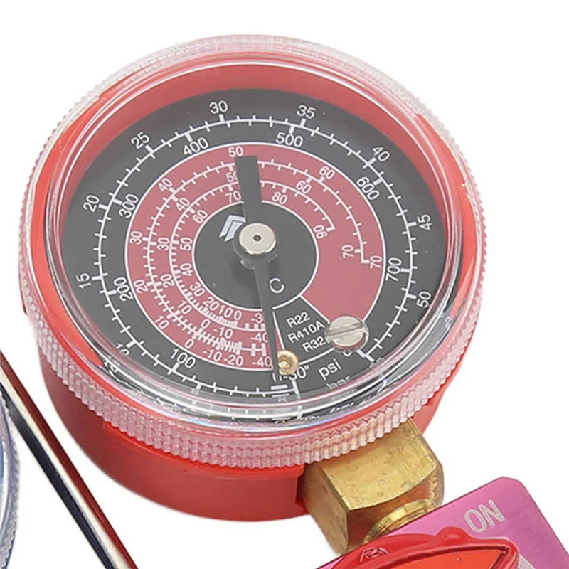 BHTS-HS-M02 Refrigerant Diagnostic Manifold Gauge G1/4 Condition Manometer Pressure Gauge Refrigeration Tool For R22/32/R410A
