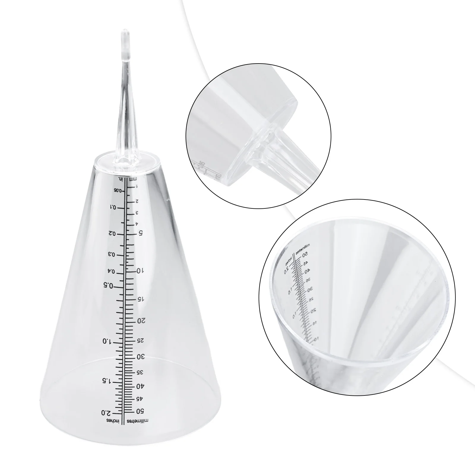Ground Rain Gauge with Clear Scale for Tracking Rainfall Amounts Including Light Rain to Heavy Rainstorm Ranges